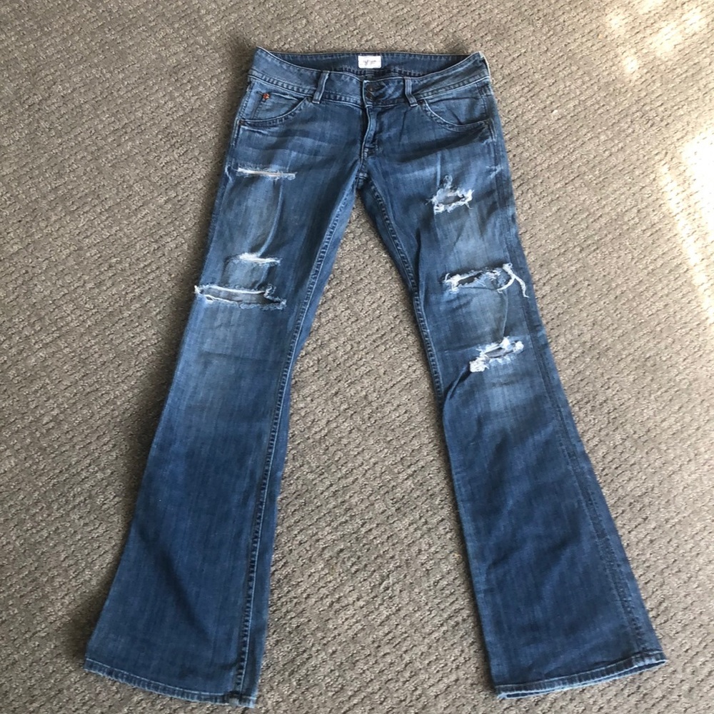 Vintage Hudson Jeans with rips size 28